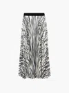 Proenza Schouler Korine Striped Pleated Midi Pull-on Skirt In Multi