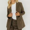 Proenza Schouler Label Technical Suiting Blazer In Wood In Brown