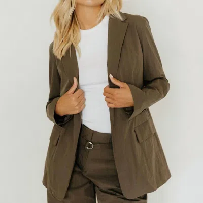 Proenza Schouler Label Technical Suiting Blazer In Wood In Brown