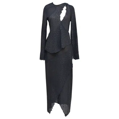 Pre-owned Proenza Schouler Lace Embroidered Dress Seen At Manus X Machina Exhibit In Black