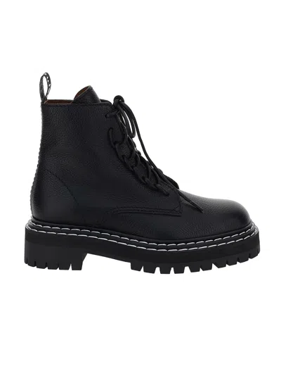 Proenza Schouler Lace-up Ankle Boots In Black