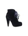 Proenza Schouler Lace-up Boots In Navy Blue Suede In Blue