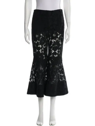 Pre-owned Proenza Schouler Lace Wide Leg Pants In Black
