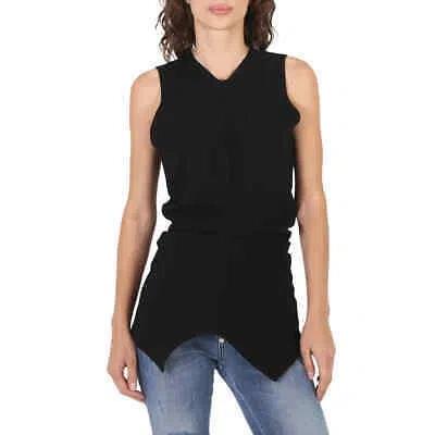 Pre-owned Proenza Schouler Ladies Black Textured Crepe Sleeveless Top, Brand Size 0