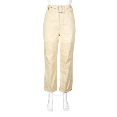 PROENZA SCHOULER PROENZA SCHOULER LADIES HIGH WAISTED UTILITY BELT PANTS IN BEIGE