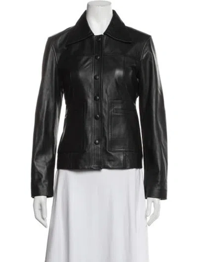 Pre-owned Proenza Schouler Lamb Fur Jacket In Black