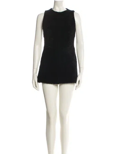 Pre-owned Proenza Schouler Lamb Fur Mini Dress W/ Tags In Blue