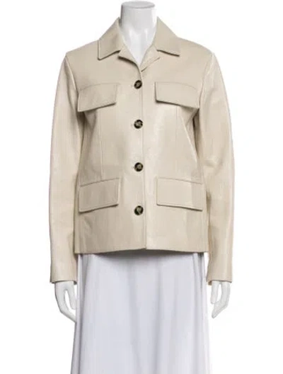 Pre-owned Proenza Schouler Lambskin Blazer In Neutral