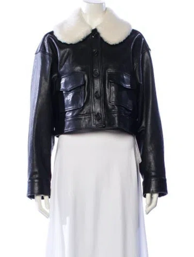 Pre-owned Proenza Schouler Lambskin Jacket In Blue