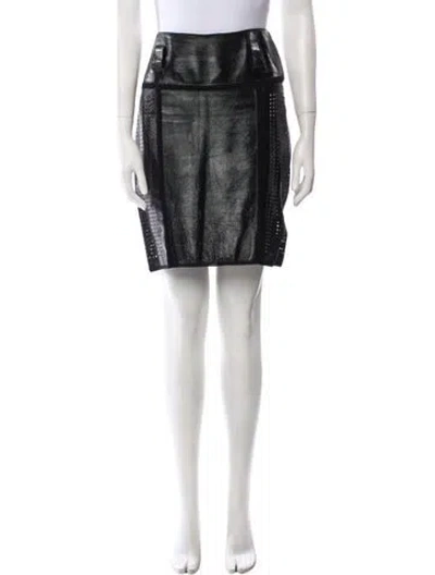 Pre-owned Proenza Schouler Lambskin Knee-length Skirt In Black