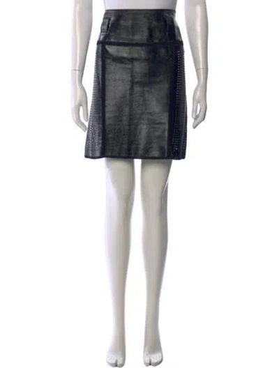 Pre-owned Proenza Schouler Lambskin Mini Skirt In Black