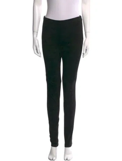 Pre-owned Proenza Schouler Lambskin Skinny Leg Pants In Black