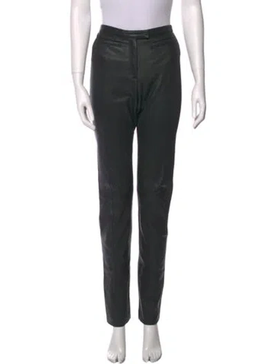 Pre-owned Proenza Schouler Lambskin Skinny Leg Pants In Black