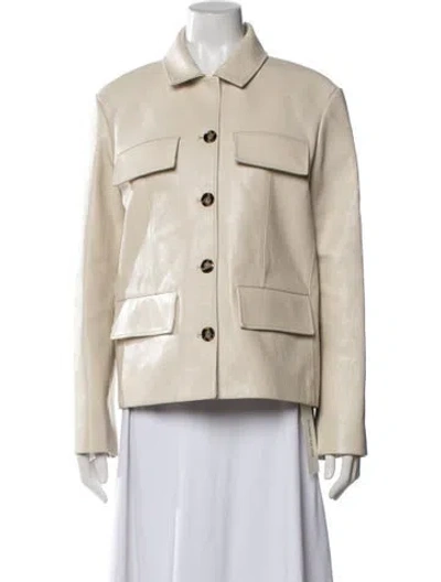 Pre-owned Proenza Schouler Lambskin Utility Jacket In Neutrals