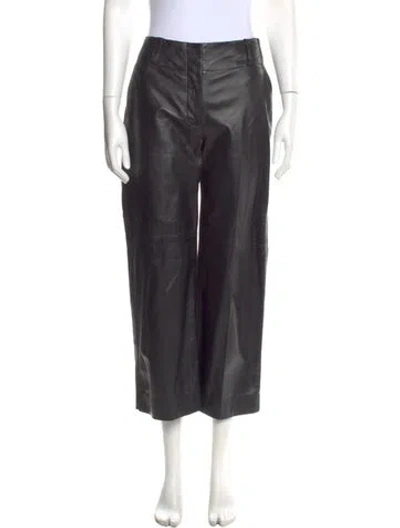 Pre-owned Proenza Schouler Lambskin Wide Leg Pants In Black