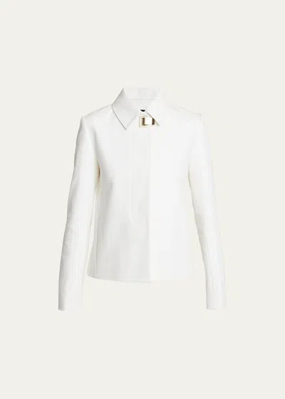 Proenza Schouler Lana Eco Cotton Twill Jacket In Eggshell