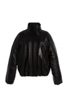 Proenza Schouler Laney Semigloss Leather Jacket In Black