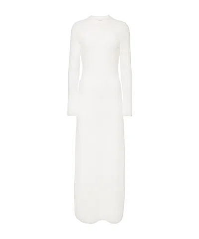 Proenza Schouler Lara Convertible Cutout Bouclé Maxi Dress In White