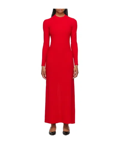 Proenza Schouler Lara Long-sleeved Dress In Red