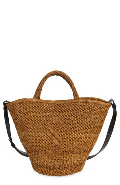 Proenza Schouler Large Chelsea Raffia Tote In Brown