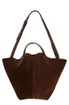 Proenza Schouler Large Chelsea Suede Tote In Brown