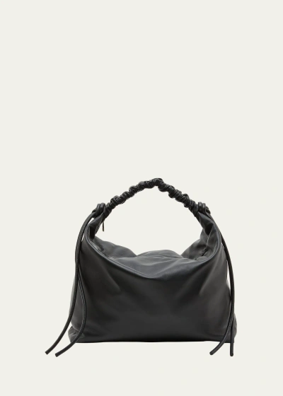Proenza Schouler Large Drawstring Leather Shoulder Bag In 001 Black