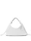 Proenza Schouler Large Drawstring Leather Shoulder Bag In White