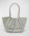 Proenza Schouler Large Ruched Tote In Soft Suede In Grey