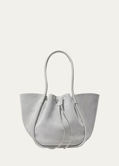 Proenza Schouler Large Ruched Tote Bag In Grey