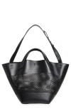 PROENZA SCHOULER PROENZA SCHOULER LARGE PS1 PERFORATED LEATHER TOTE