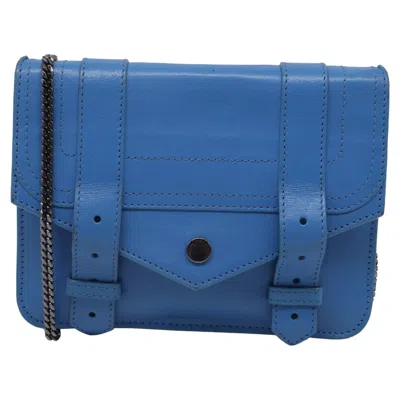 Proenza Schouler Large Ps1 Wallet On Chain In Blue Leather