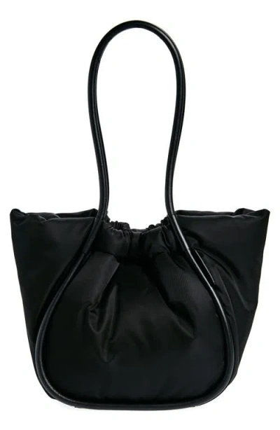 Proenza Schouler Large Ruched Nylon Tote In Black