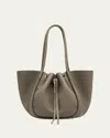 Proenza Schouler Large Ruched Pebbled Calfskin Tote Bag
