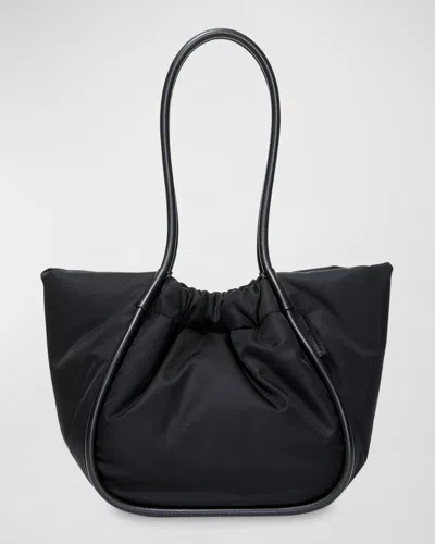 Proenza Schouler Large Ruched Puffy Nylon Tote Bag In Black