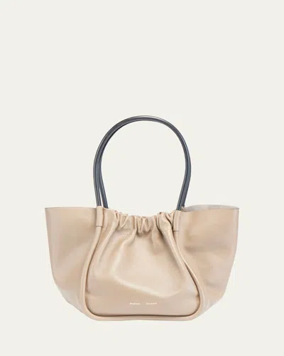 Proenza Schouler Large Ruched Tote In Light Taupe