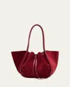 Proenza Schouler Large Ruched Suede Tote Bag