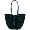 Proenza Schouler Large Ruched Tote Bag In Deep Navy