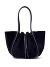 Proenza Schouler Large Ruched Tote Bag In Deep Navy