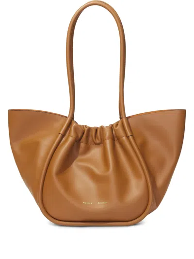 Proenza Schouler Large Ruched Tote Bag In Brown