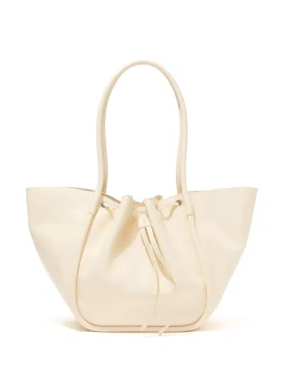 Proenza Schouler Large Ruched Tote Bag In Neutrals