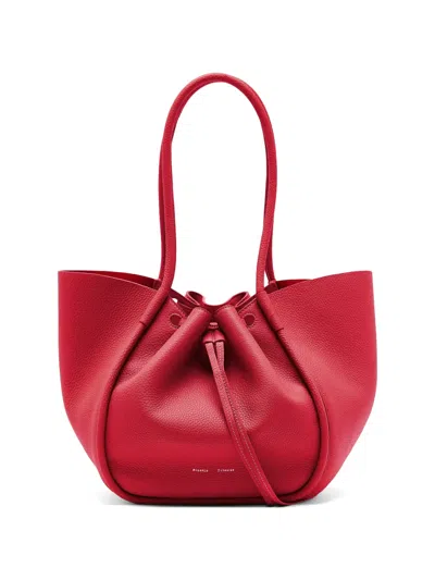 Proenza Schouler Large Ruched Tote Bag In Red