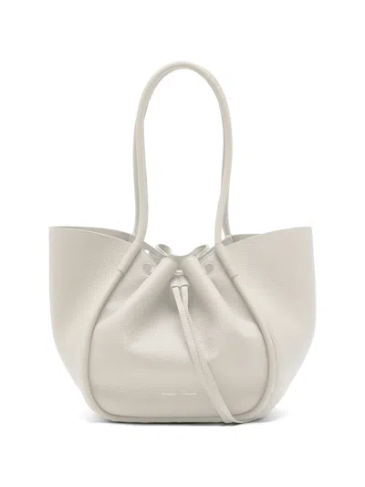 Proenza Schouler Large Ruched Tote Bag In White