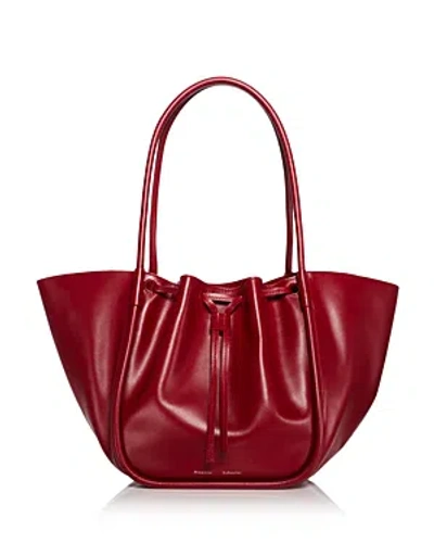 PROENZA SCHOULER LARGE RUCHED TOTE IN SOFT SUEDE
