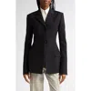 Proenza Schouler Lark Wool Gabardine Suiting Blazer In Black