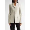 Proenza Schouler Lark Wool Blend Gabardine Blazer In Taupe