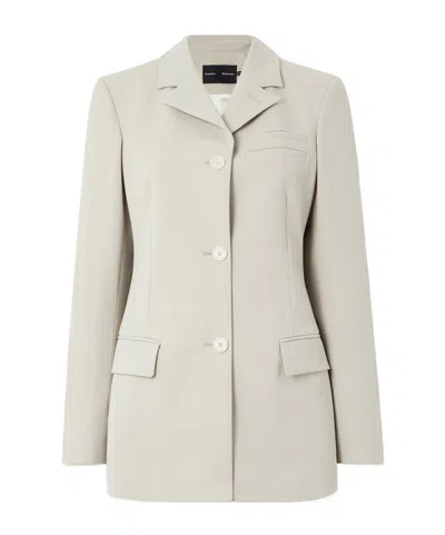 Proenza Schouler Lark Wool Blend Suit Jacket In White