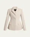 Proenza Schouler Lark Wool Gabardine Suiting Blazer In Taupe