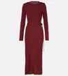 Proenza Schouler Lauryn Belted Silk-viscose Knit Maxi Sweater Dress In Red