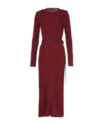 Proenza Schouler Lauryn Ribbed-knit Midi Dress In Brown