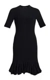 Proenza Schouler Leandra Ribbed Mini Dress In Black